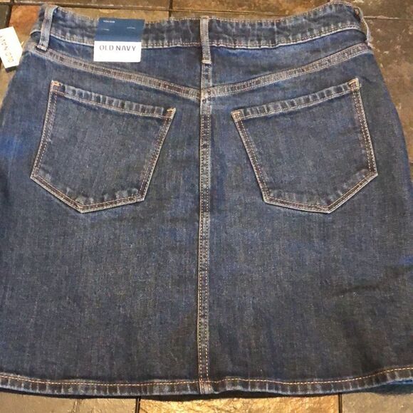 NWT Old Navy high rise button front denim skirt women’s size 8 - Picture 7 of 7